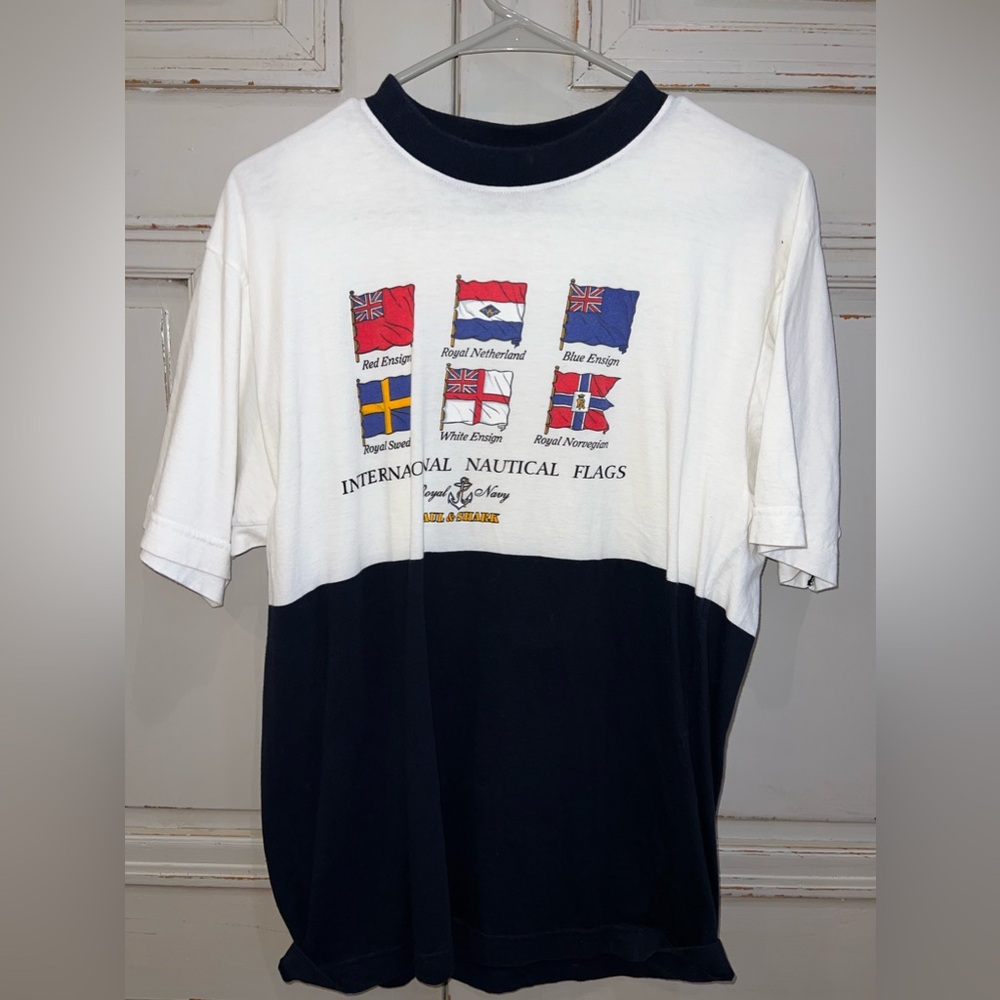 Paul and Shark nautical flags t-shirt Medium